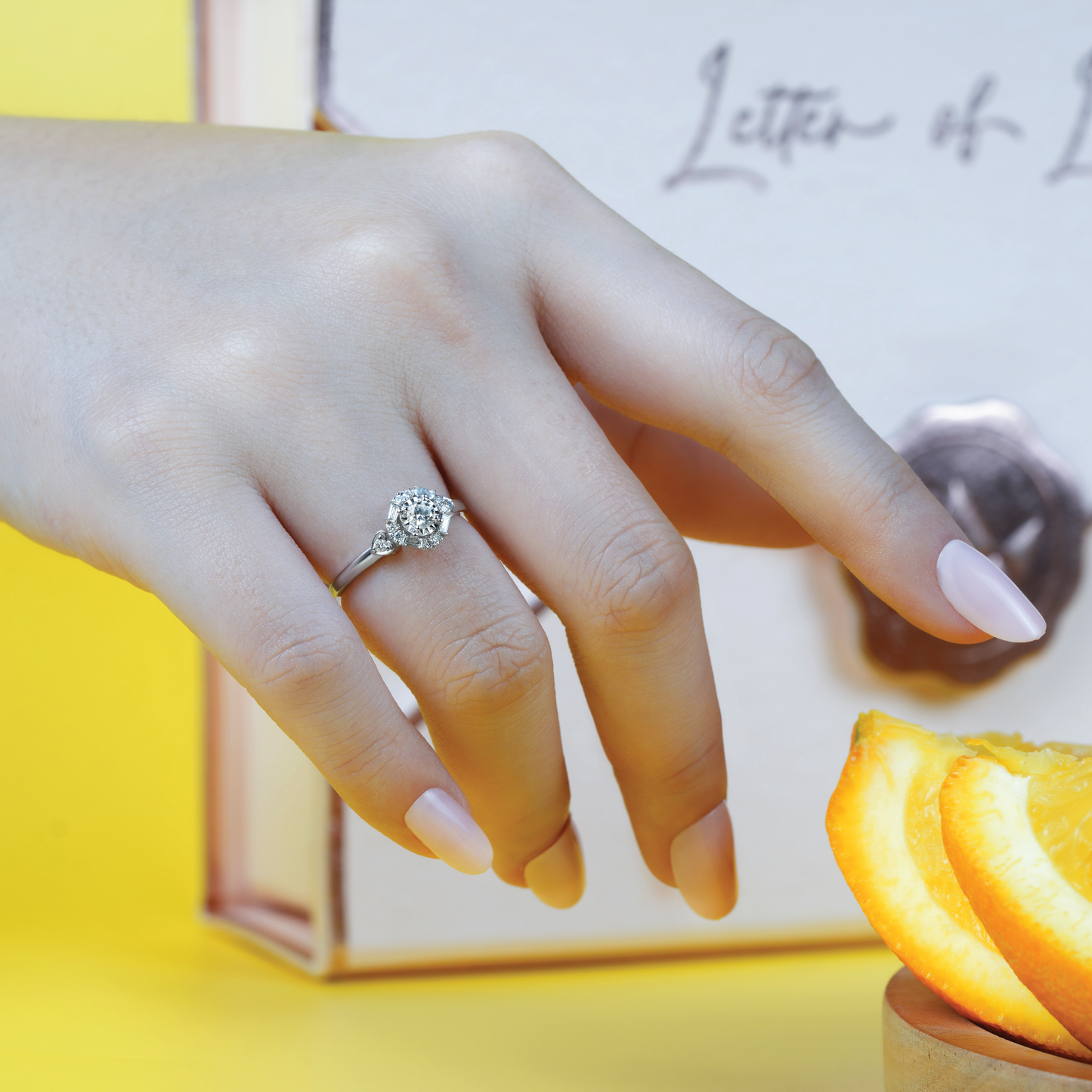 Cincin Berlian ROSALINE LR Zamrud Jewellery