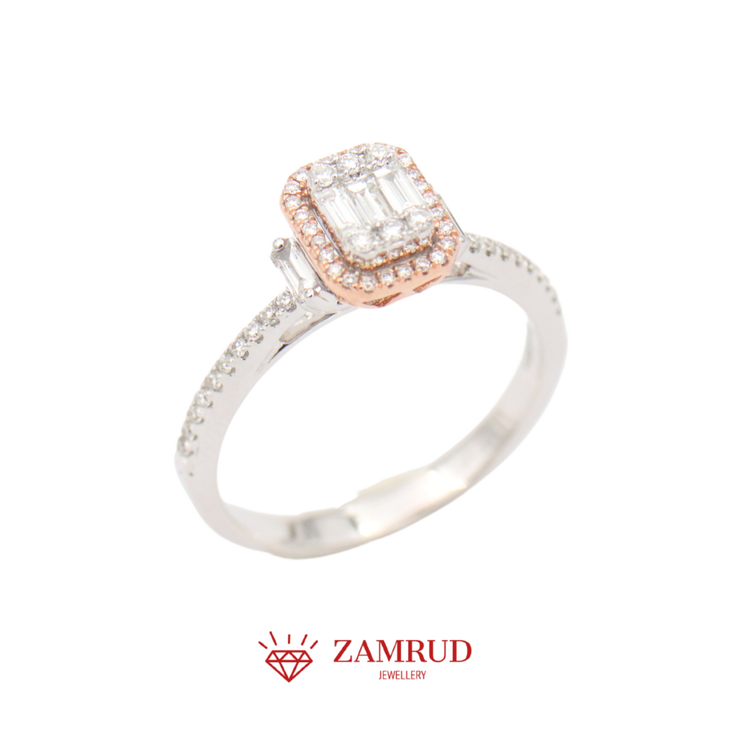 Cincin Berlian Baguette 15431 LR Zamrud Jewellery