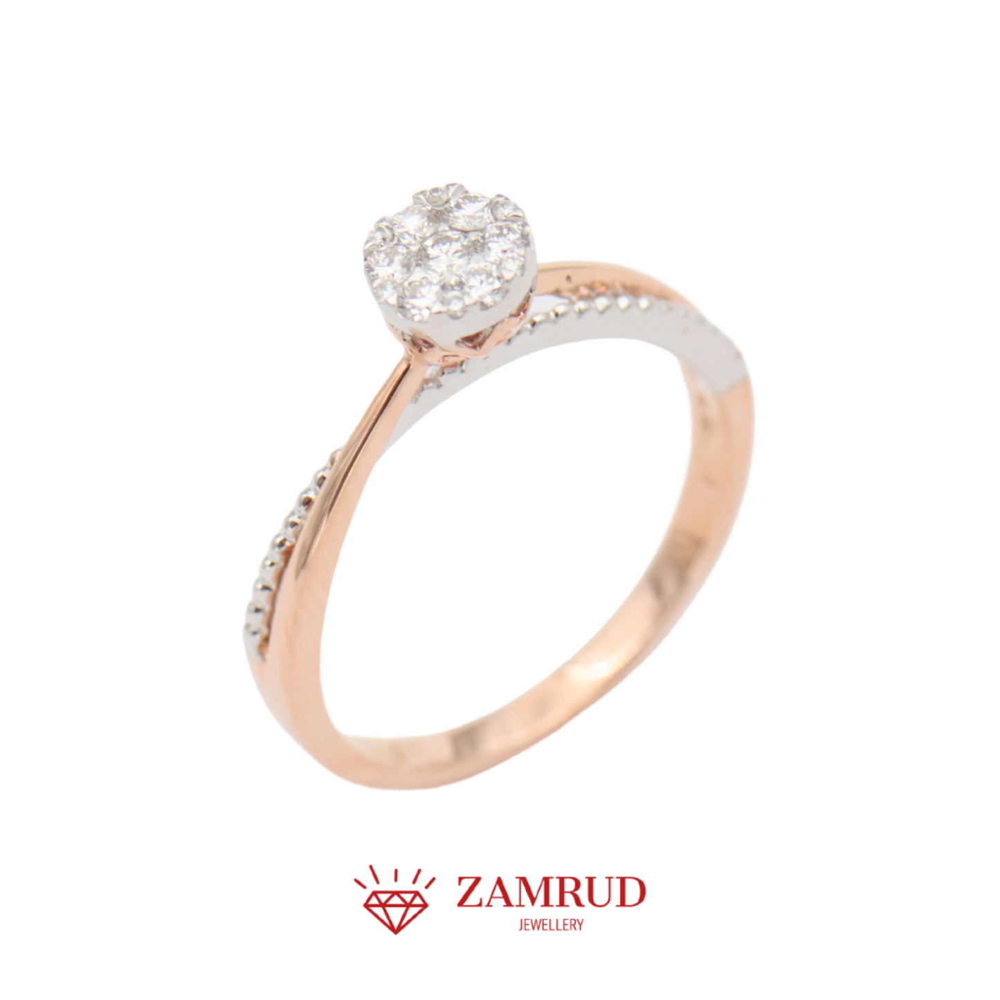 Cincin Berlian 15455 LR Zamrud Jewellery