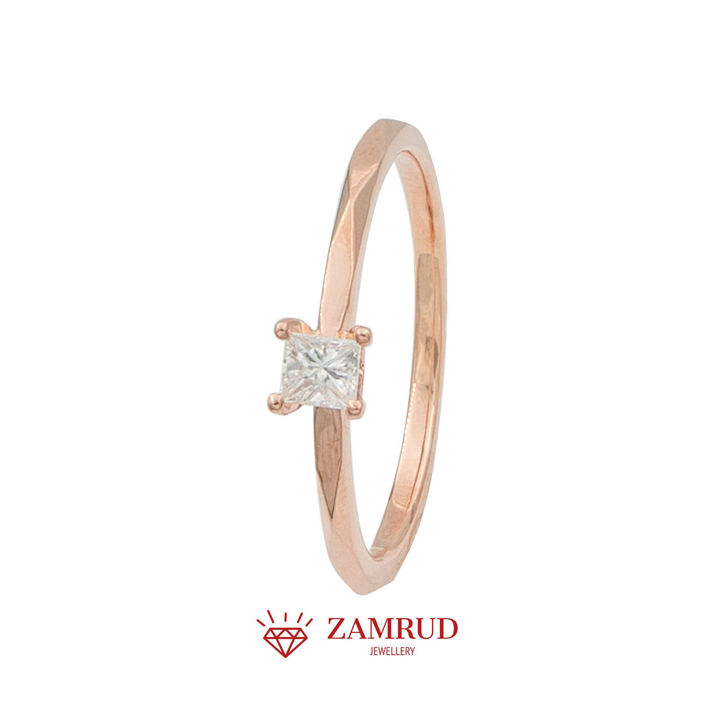 Cincin Berlian Solitaire Princess 14984 Zamrud Jewellery