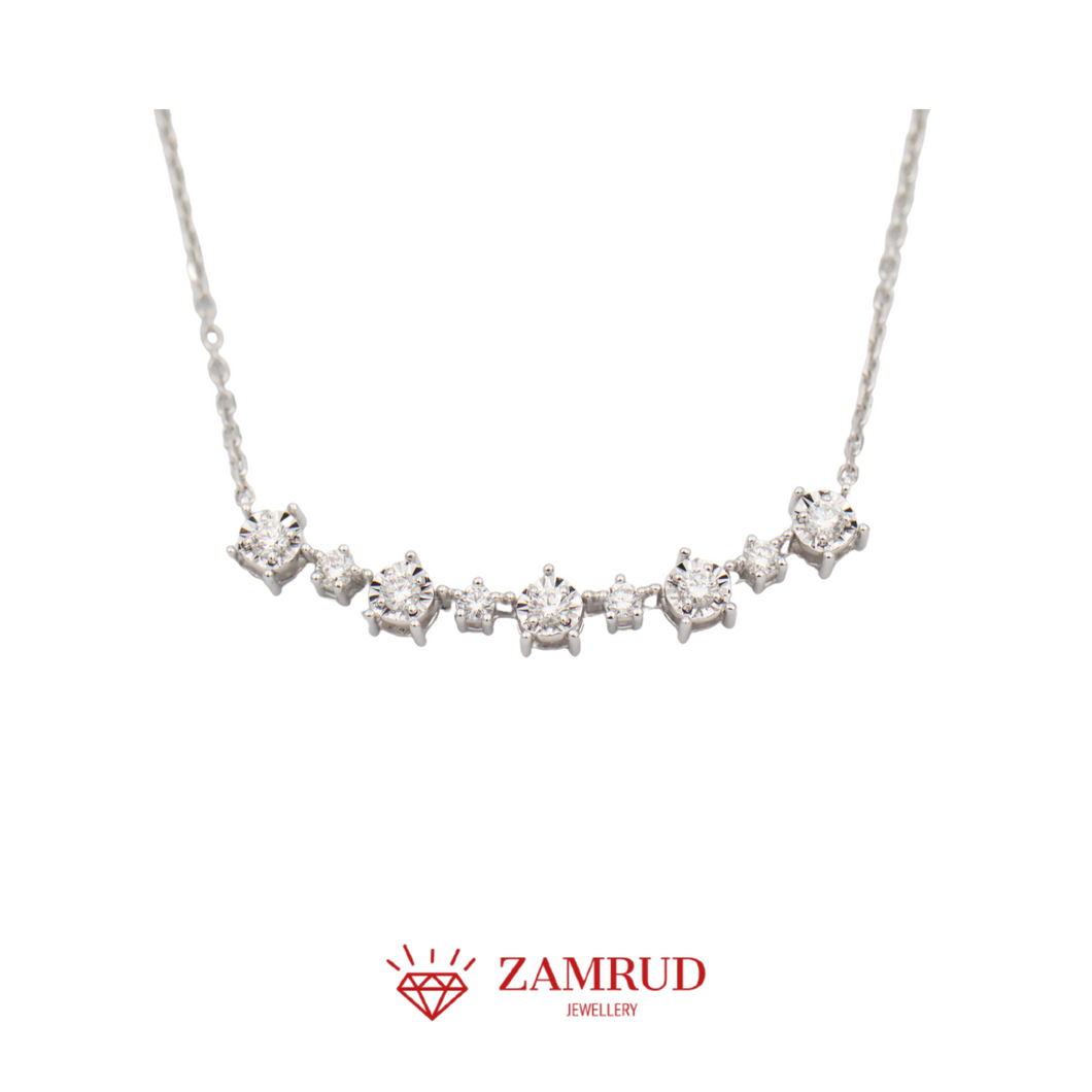 Kalung Berlian Asymmetrical 13703 NK Zamrud Jewellery