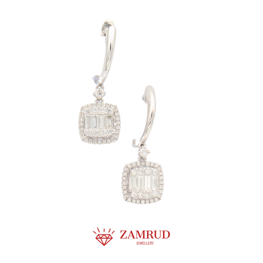 Anting Berlian Baguette 12256 ER Zamrud Jewellery