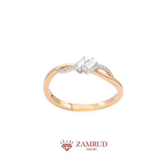 Cincin Berlian Baguette 16070 LR Zamrud Jewellery
