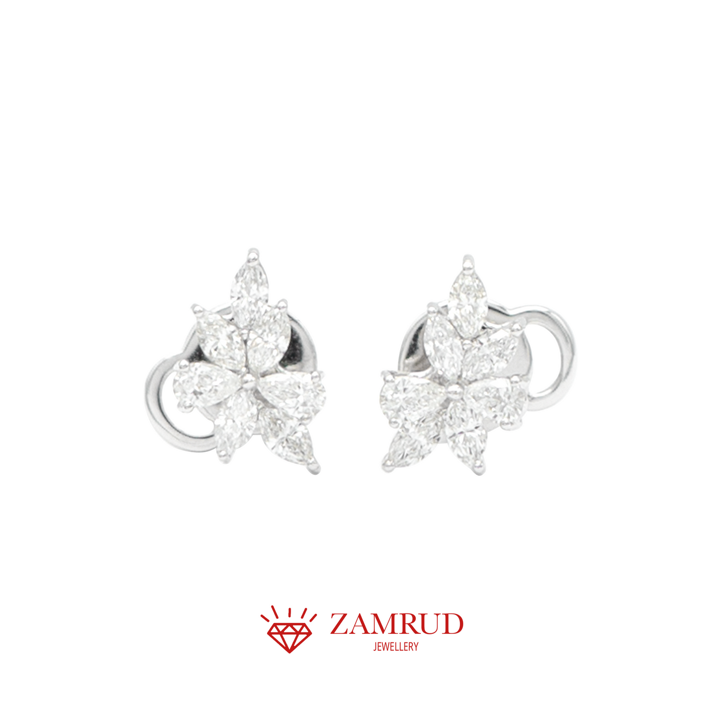Anting Berlian Marquise 17695 ER Zamrud Jewellery