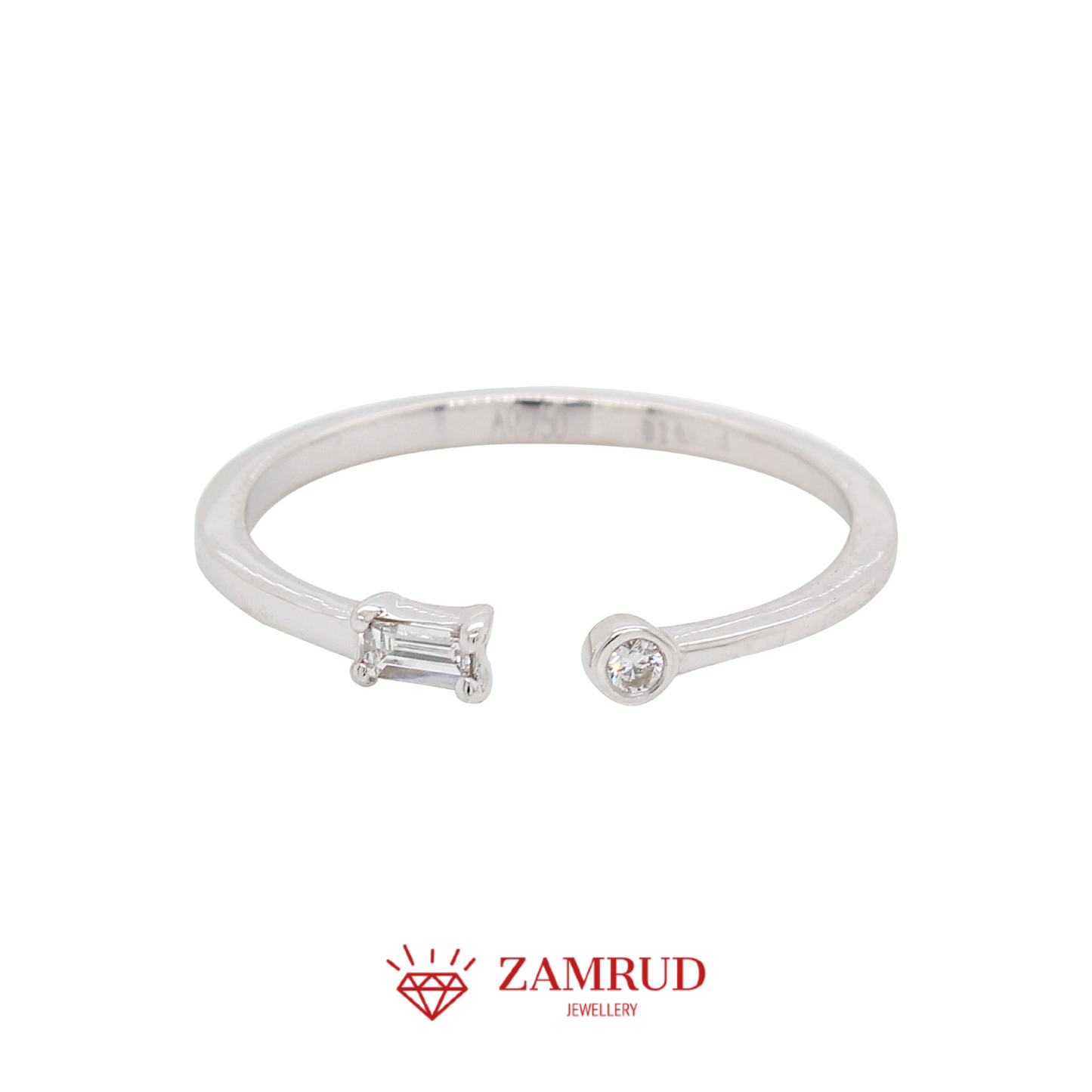 Cincin Berlian Baguette 10038 LR Zamrud Jewellery