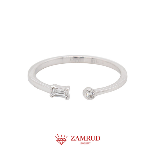 Cincin Berlian Baguette 10038 LR Zamrud Jewellery