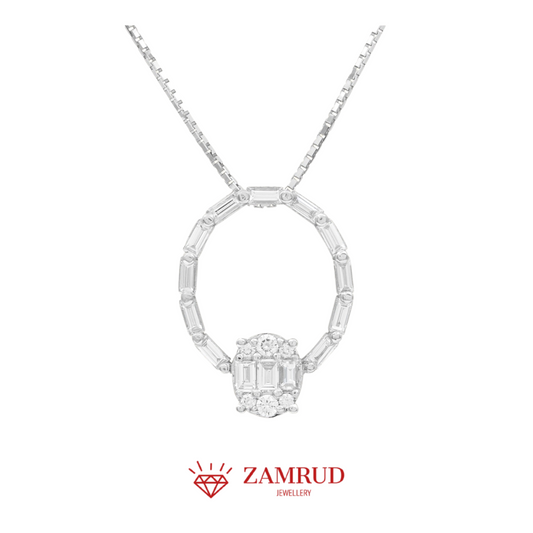 Liontin Berlian Baguette 23016 PD Zamrud Jewellery