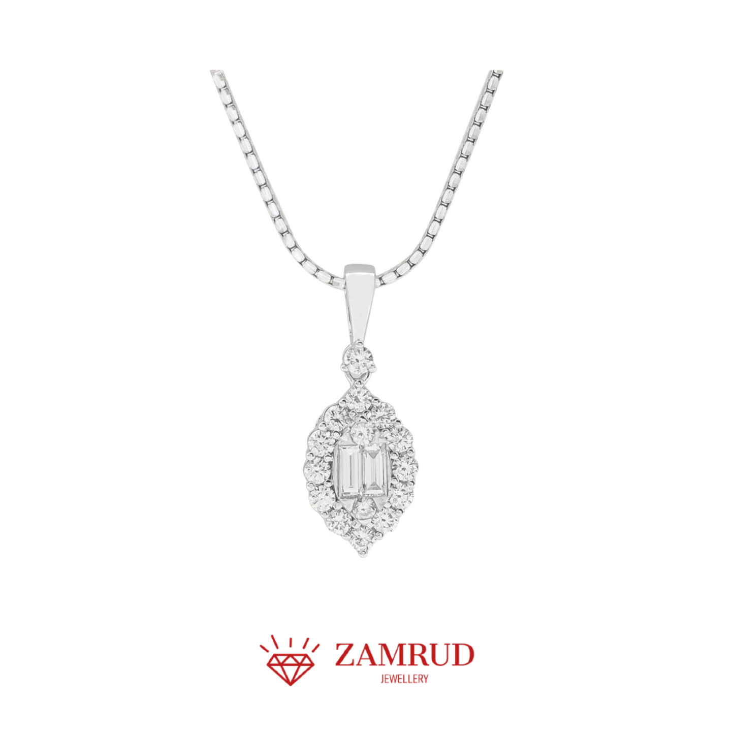 Liontin Berlian Baguette 22248 PD Zamrud Jewellery