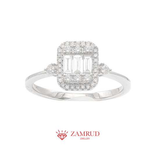 Cincin Berlian Baguette 24556 LR Zamrud Jewellery