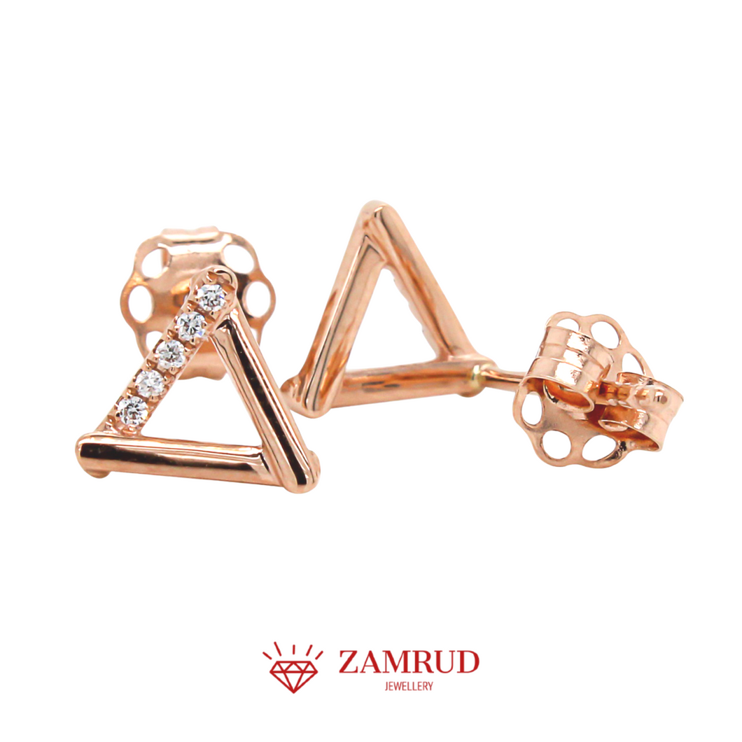 Anting Berlian Triangle 0895 ER Zamrud Jewellery