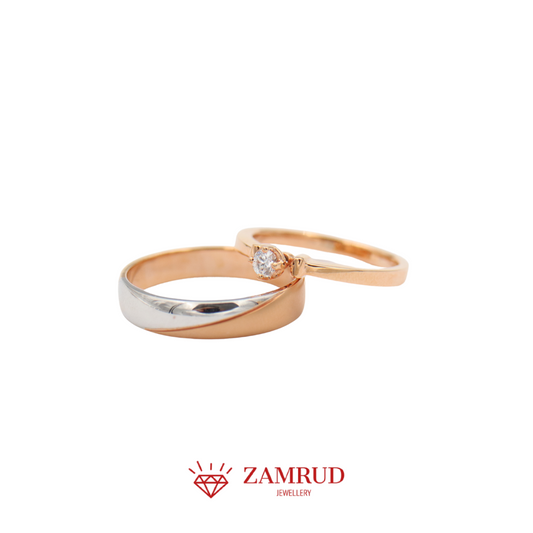 Wedding Ring Berlian 9065-9058 Zamrud Jewellery