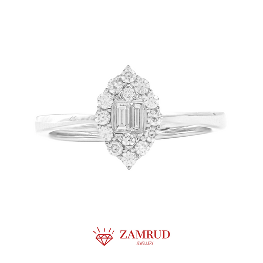 Cincin Berlian Baguette 22255 LR Zamrud Jewellery