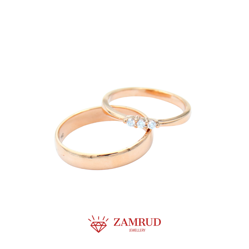 Wedding Ring Berlian 13697-13680 Zamrud Jewellery