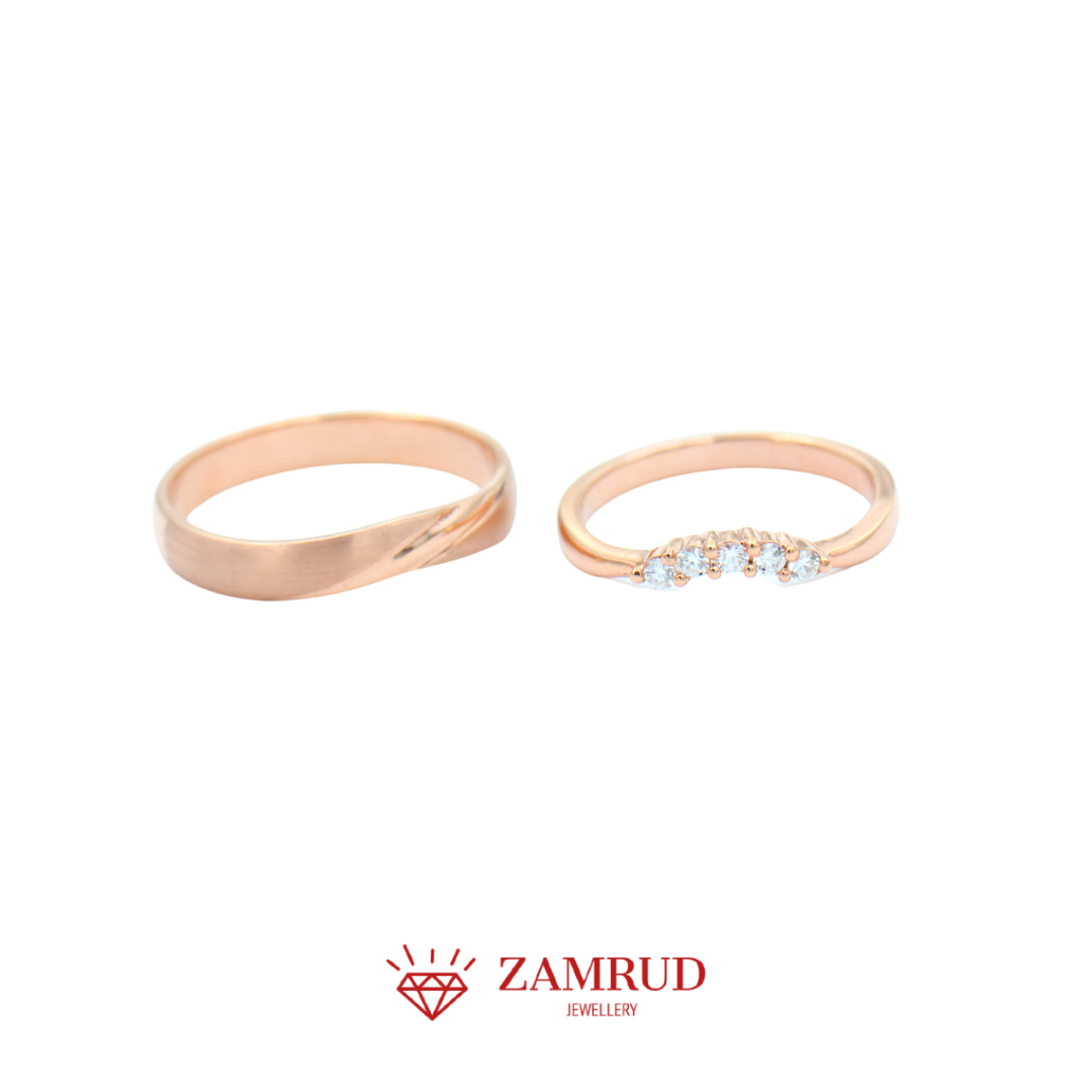 Wedding Ring Berlian 13673-1666 Zamrud Jewellery