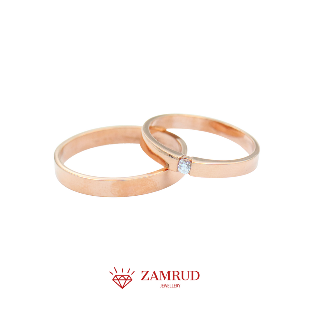 Wedding Ring Berlian 11679-11662 Zamrud Jewellery