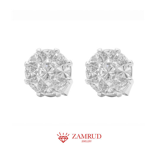 Anting Berlian Pie Cut 24303 ER Zamrud Jewellery