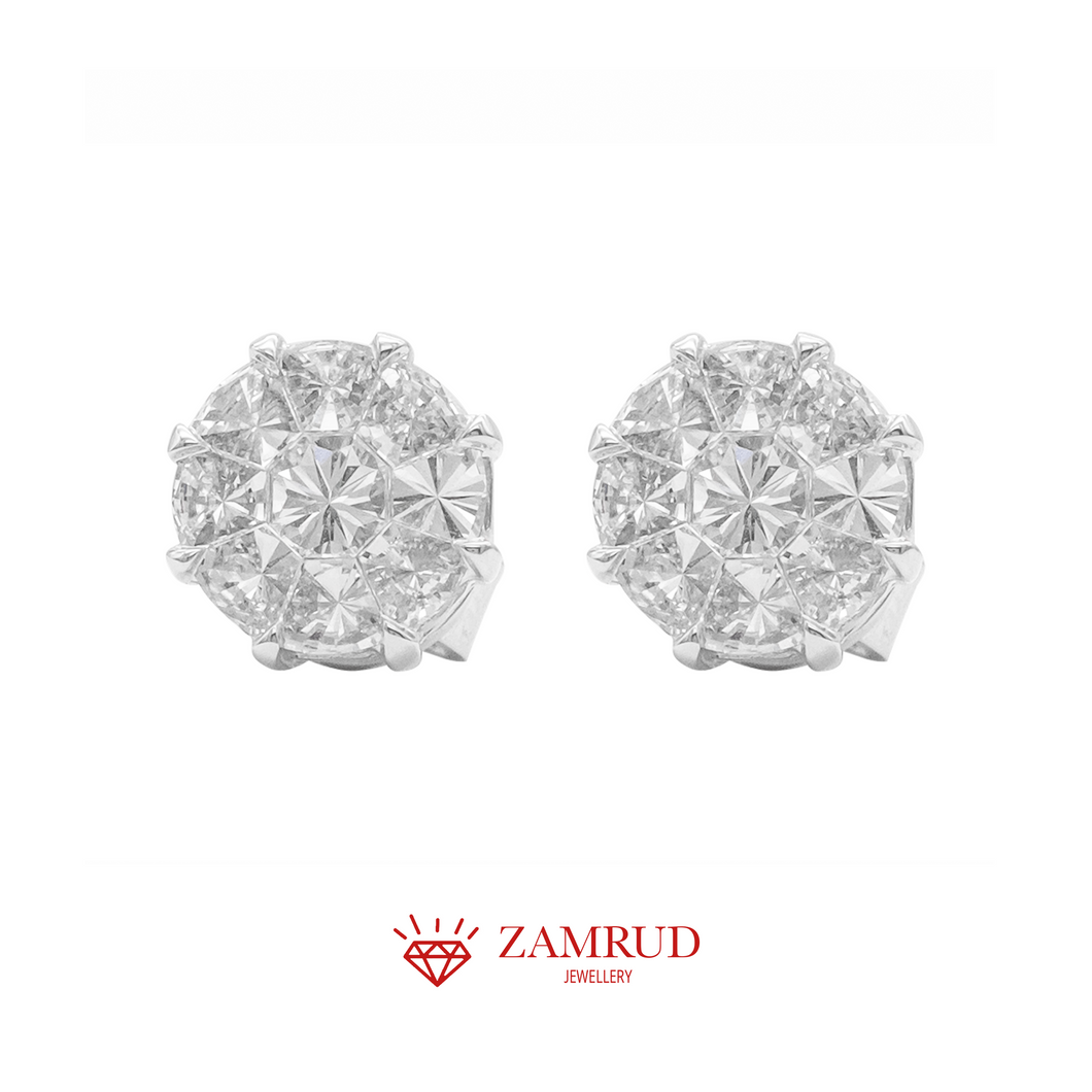 Anting Berlian Pie Cut 24303 ER Zamrud Jewellery