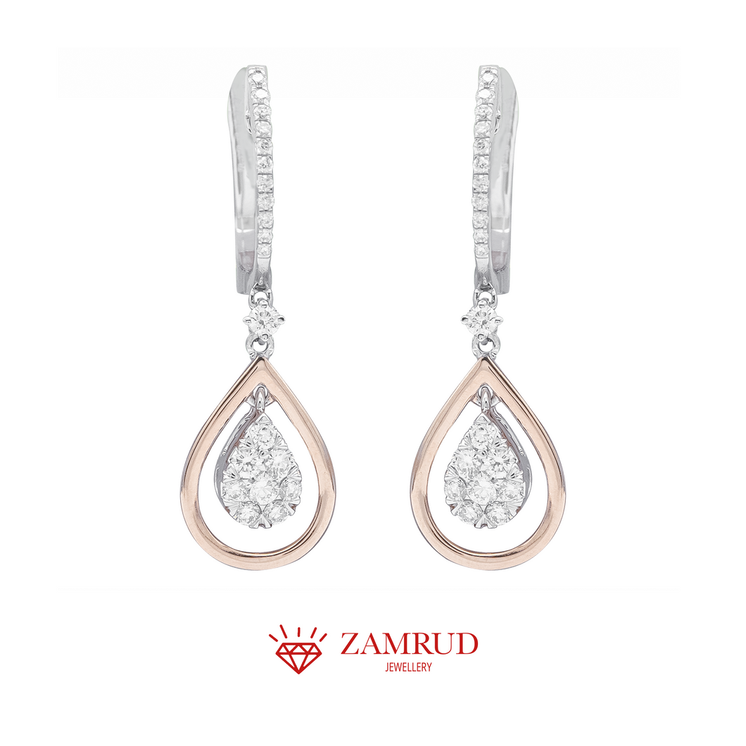 Anting Berlian Pear 23955 ER Zamrud Jewellery