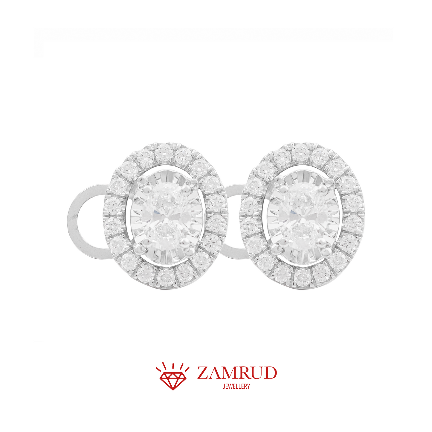 Anting Berlian Oval 2in1 32018 ER Zamrud Jewellery