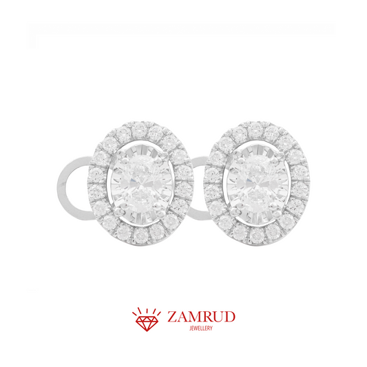 Anting Berlian Oval 2in1 32018 ER Zamrud Jewellery