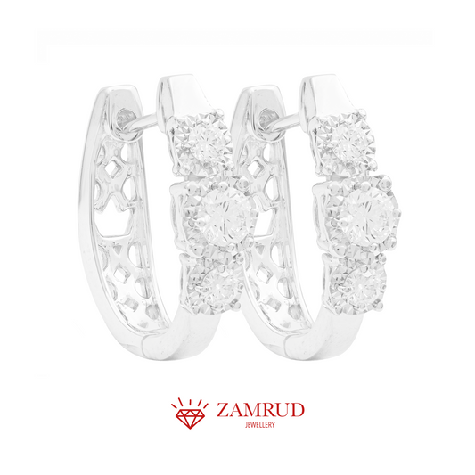 Anting Berlian Trilogy 29032 ER Zamrud Jewellery