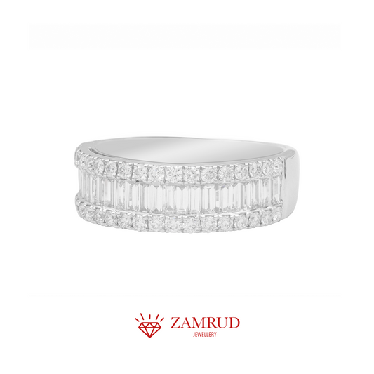 Cincin Berlian Baguette 25461 LR Zamrud Jewellery
