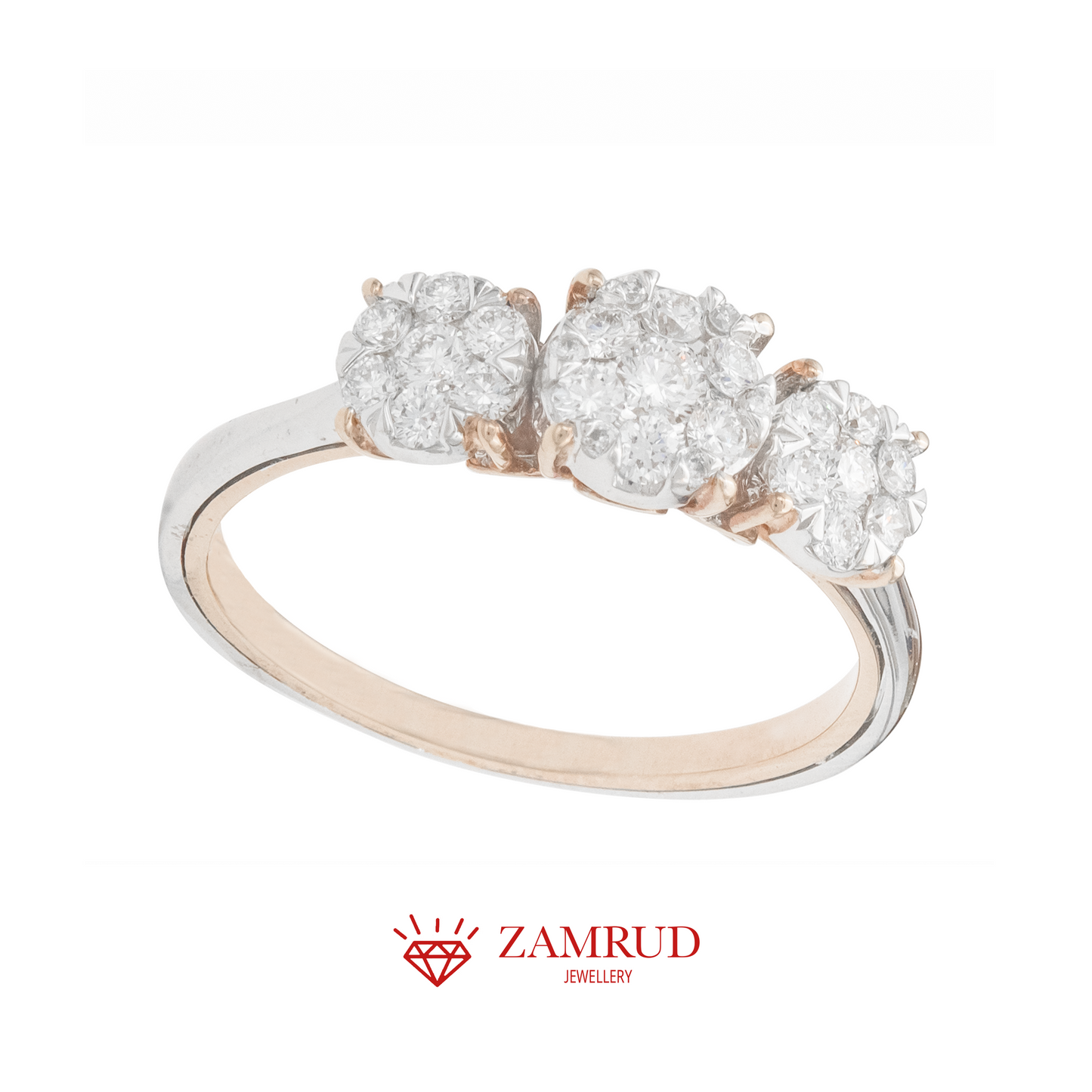 Cincin Berlian Trilogy 8525 LR Zamrud Jewellery