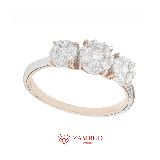 Cincin Berlian Trilogy 8525 LR Zamrud Jewellery