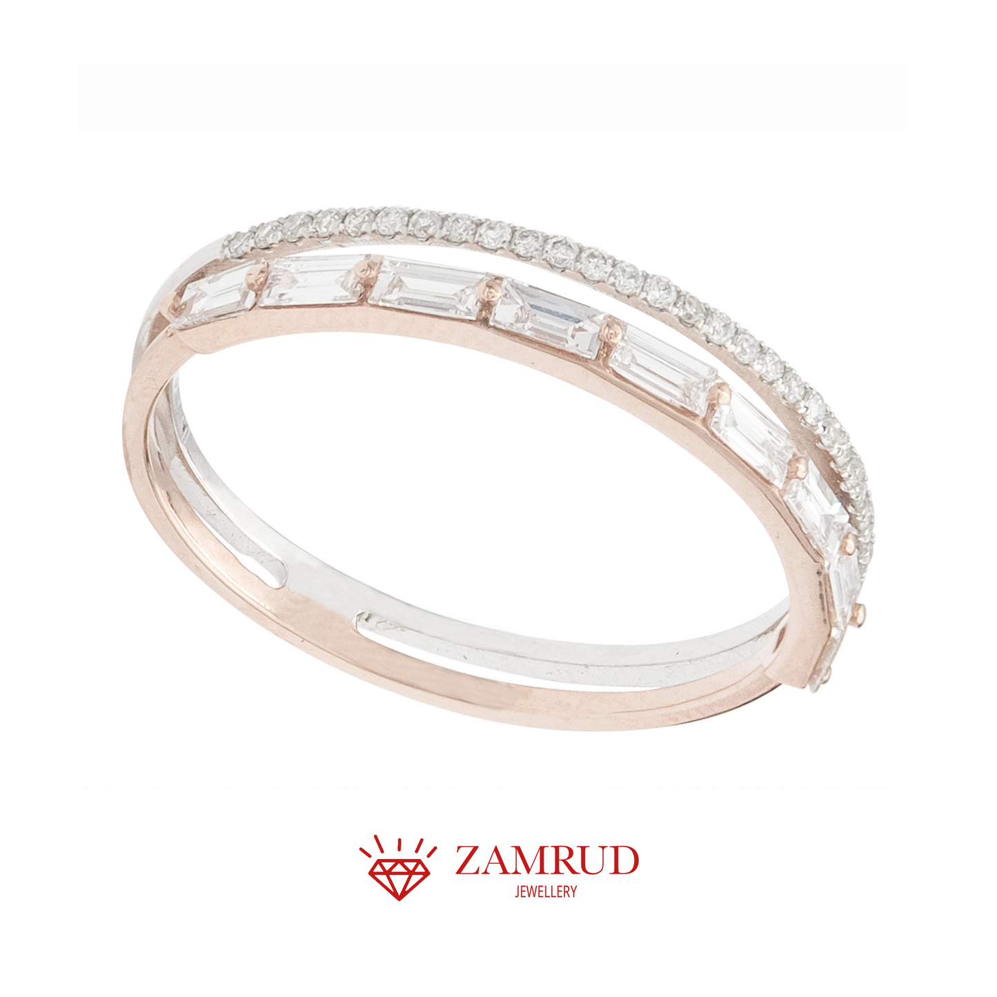 Cincin Berlian Baguette Listring 25058 Zamrud Jewellery