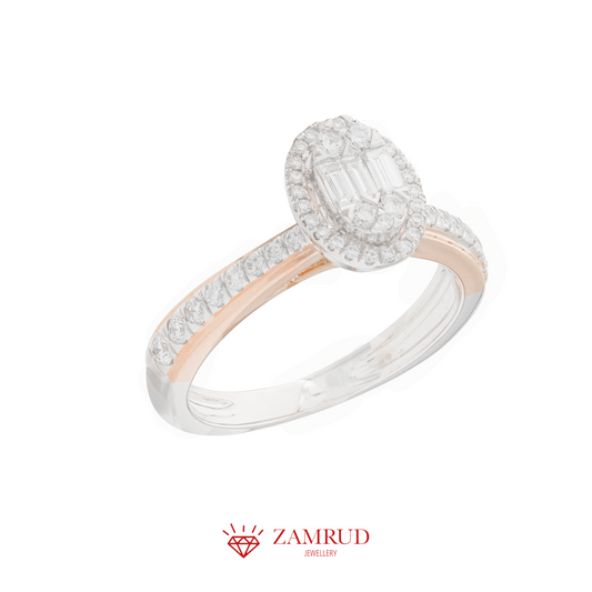 Cincin Berlian Baguette 25768 LR Zamrud Jewellery