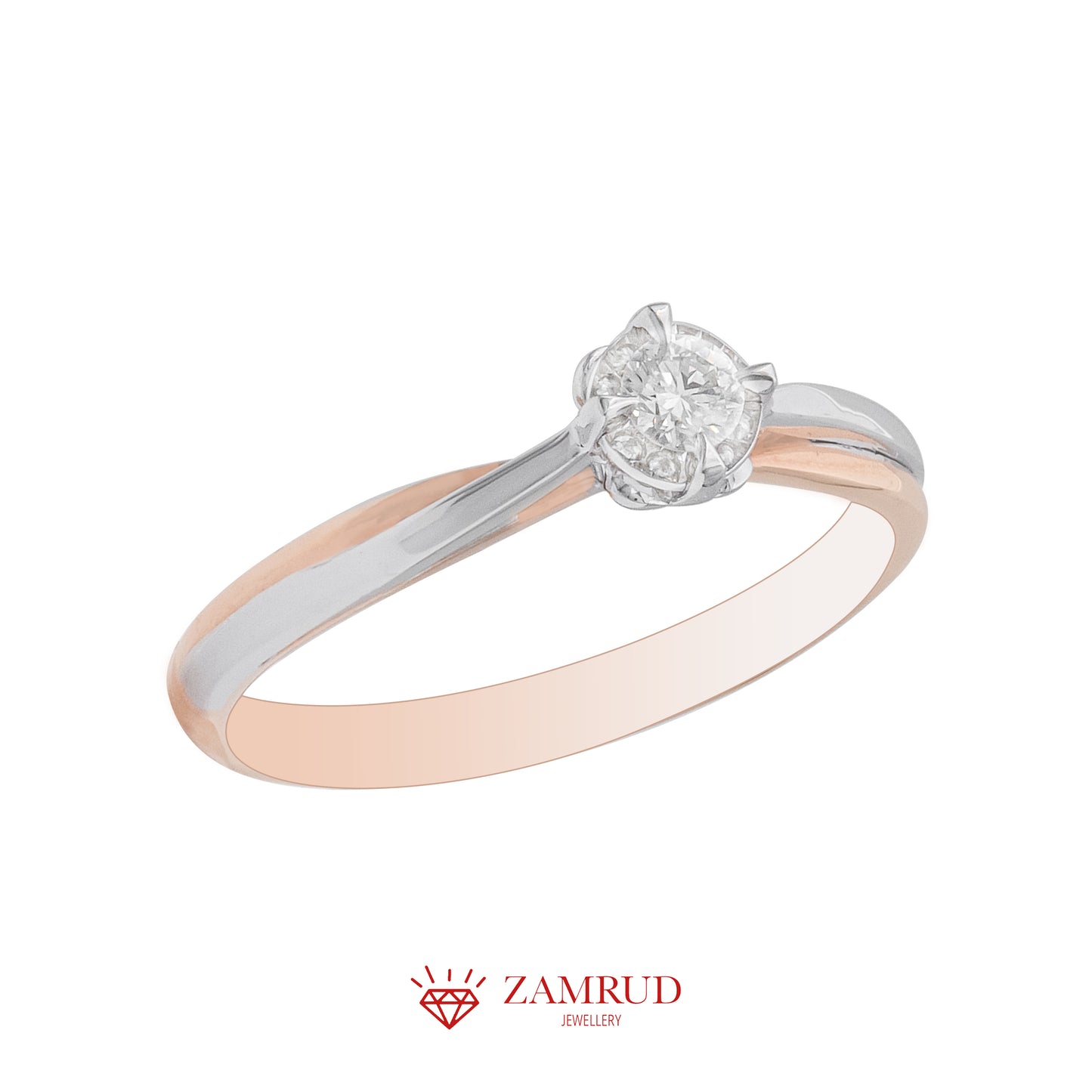 Cincin Berlian Solitaire 25744 LR Zamrud Jewellery