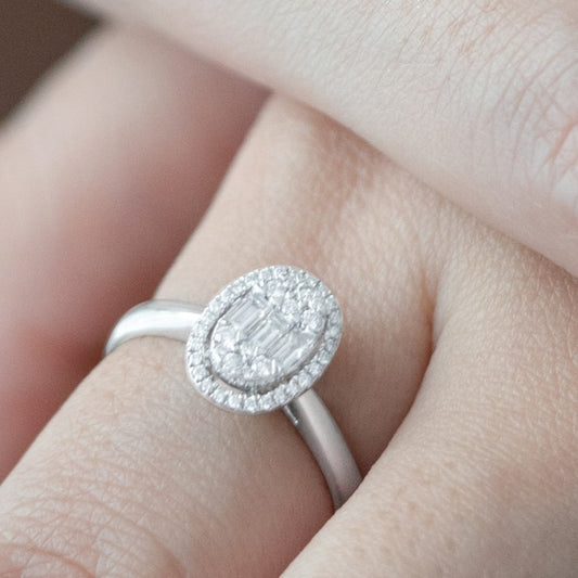 Cincin Berlian Baguette 20893 LR Zamrud Jewellery