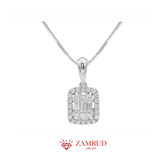 Liontin Berlian Baguette 23894 PD Zamrud Jewellery
