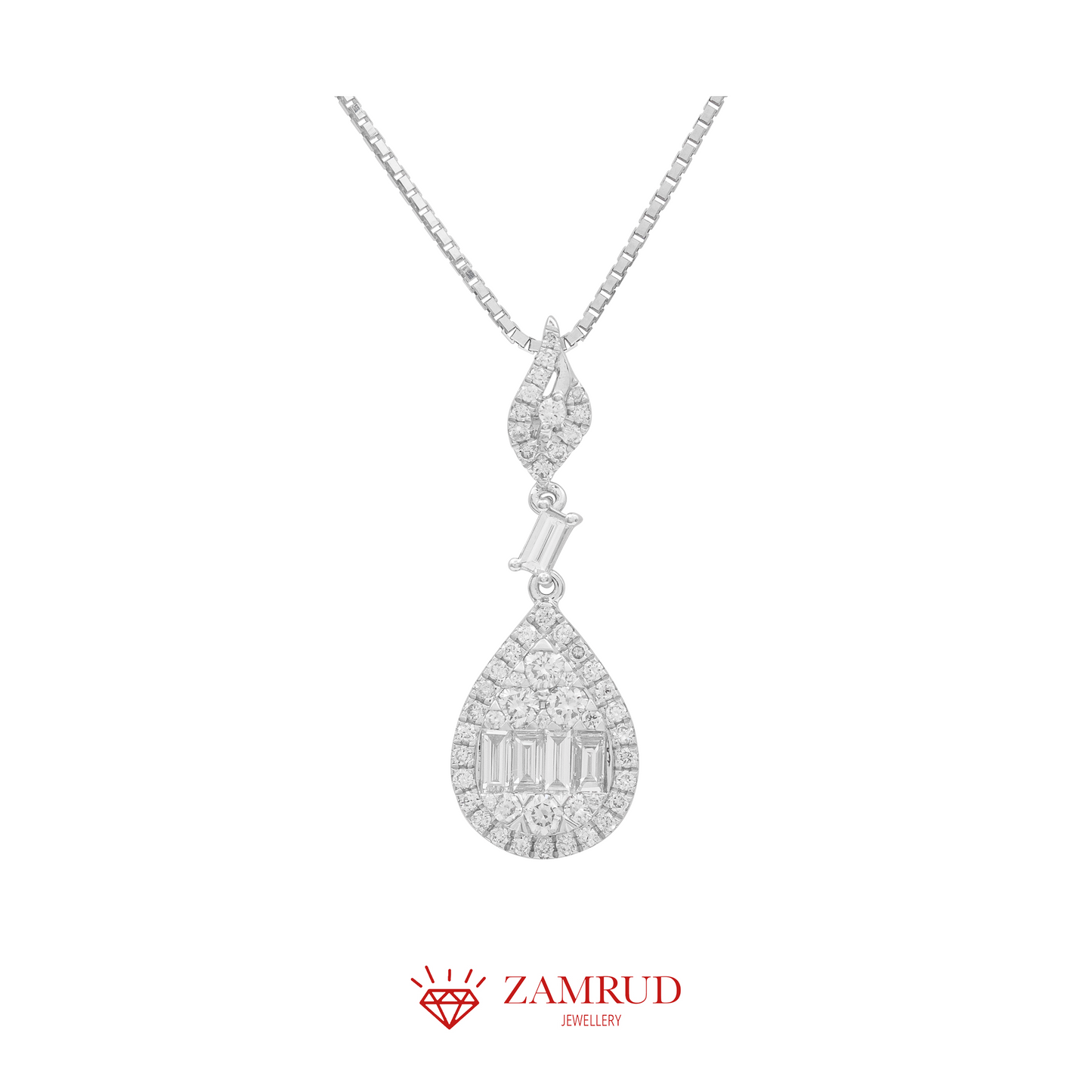 Liontin Berlian Baguette 25911 PD Zamrud Jewellery