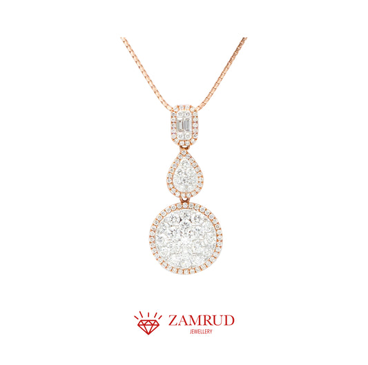 Liontin Berlian Baguette 12577 PD Zamrud Jewellery
