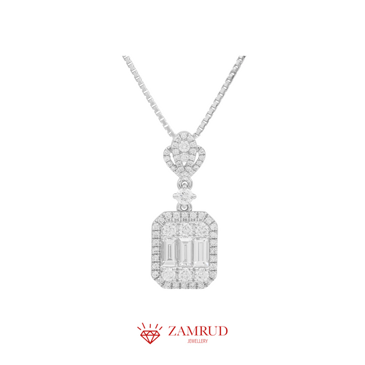 Liontin Berlian Baguette 23160 LR Zamrud Jewellery