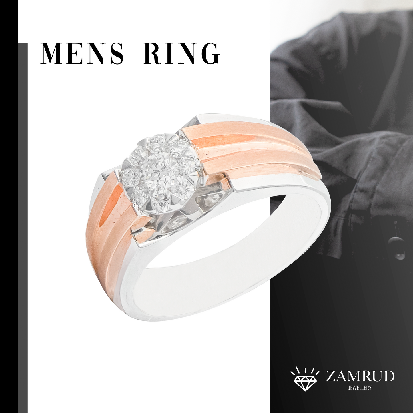 Cincin Berlian Pria 9638 MR Zamrud Jewellery